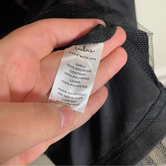 Lulus NWT Black Satin Be With You Black Skater Dress Size Medium - Picture 8 of 9